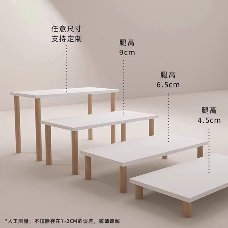 显示器架桌面抬高架分层架办公桌收纳垫高架扩大桌子实木