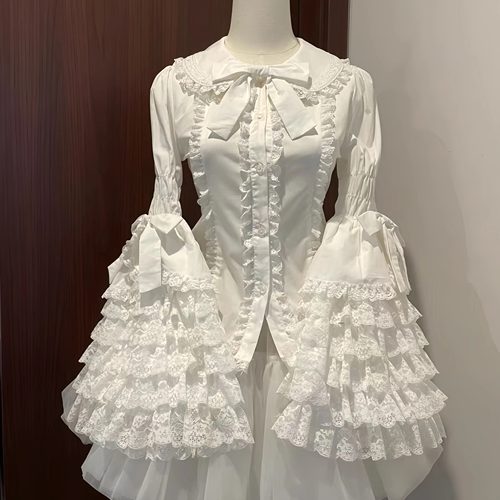哥特Lolita衬衫大姬袖蕾丝doll感