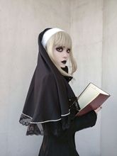 修女头巾万圣节头饰cos暗黑哥特风lolita甜酷穿搭装扮拍照道具女