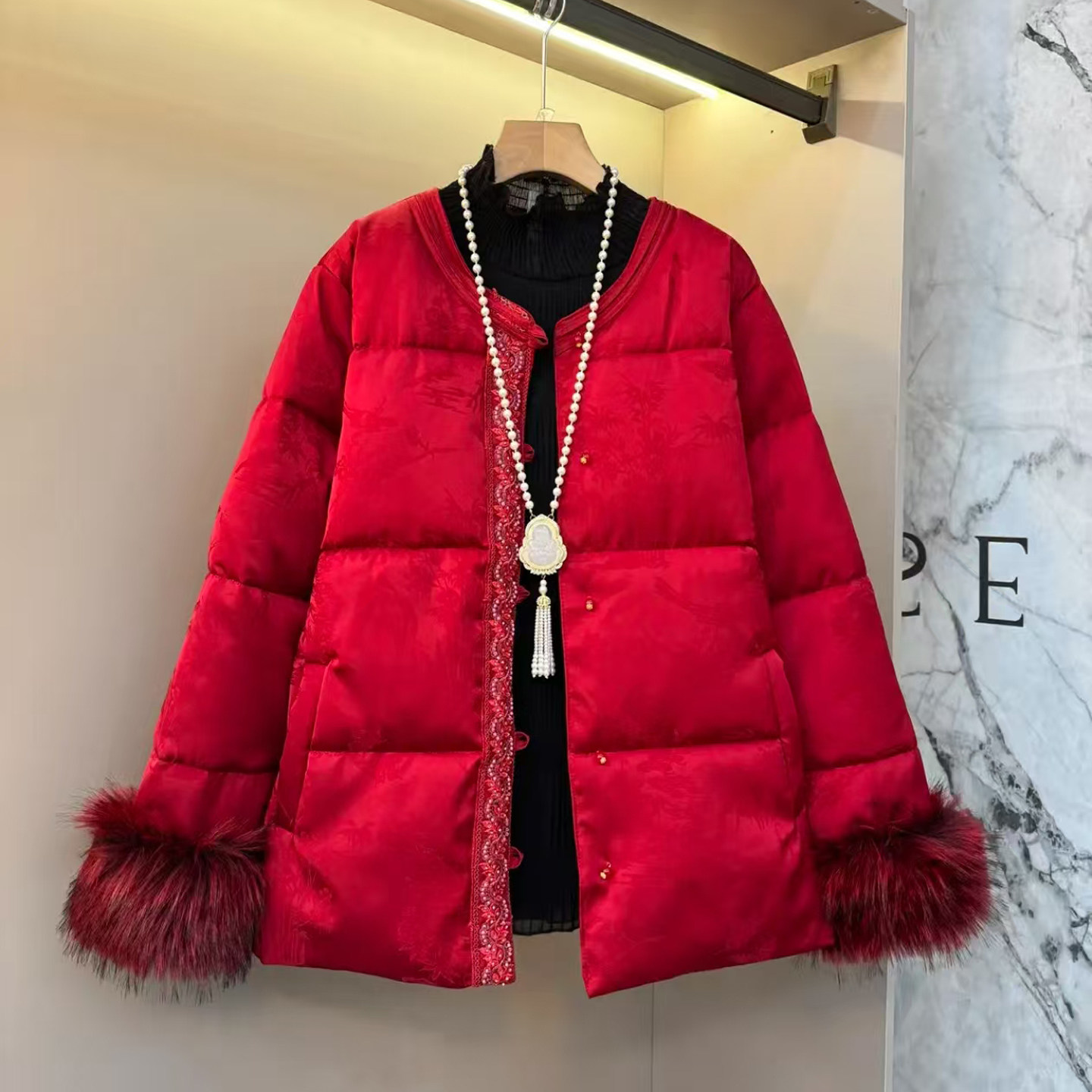 胖妹妹2025冬季新中式国风棉服外套时尚高级感保暖外衣宽松中长款,女装/女士精品,大码棉服,淘宝优惠券,粉丝福利购,淘宝优惠卷