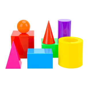 立体几何形体模型小学数学教具学具大号演示长方体正方体圆锥体圆柱体四棱锥四棱柱圆球体30001教学器材仪器