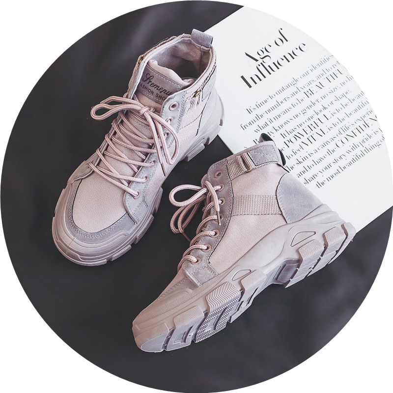 户外登山鞋女高帮徒步鞋轻便透气耐磨防滑夏季休闲爬山帆布马丁靴