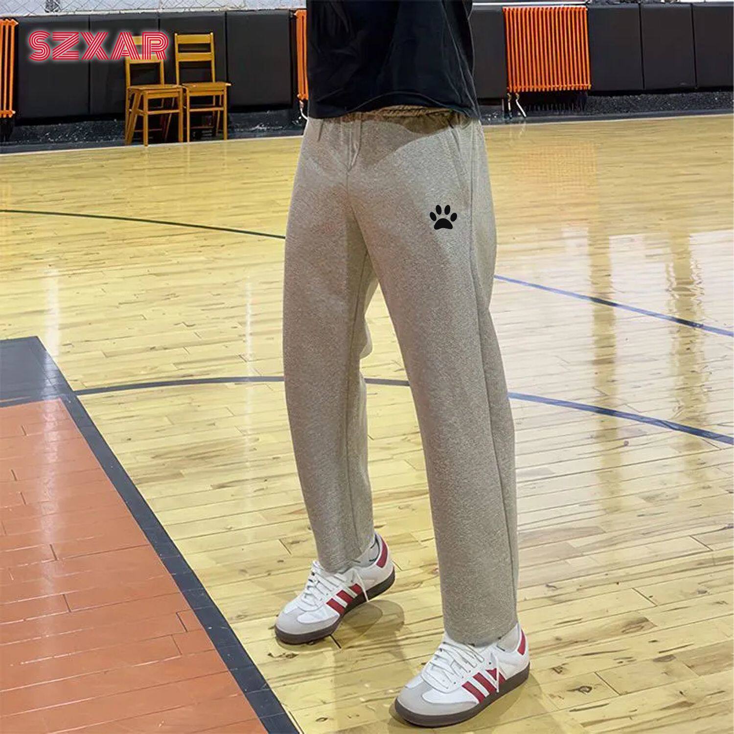 美式卫裤孟博龙同款篮球运动韩版学生夏季九分裤直筒裤宽松休闲裤