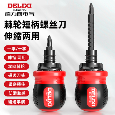 德力西电气多功能螺丝刀套装棘轮