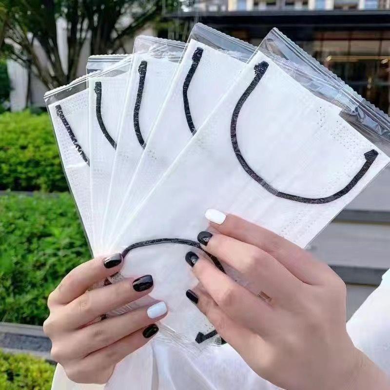 白色黑耳带一次性ing男女学生口三层夏季防晒防尘搞颜值成人透气