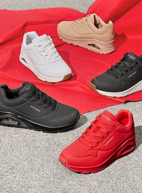 Skechers斯凯奇蝴蝶鞋UNO复古休闲运动鞋女鞋时尚百搭舒适73690