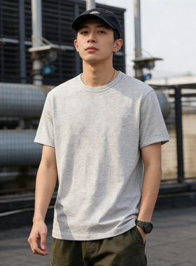 运动户外26SS夏季天丝莫代尔凉感正肩弹力男士修身Slimfit短袖T