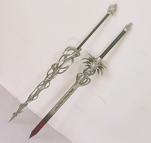 道具 明日方舟德克萨斯缄默皮肤cosplay武器双刀双剑cos服装 现货