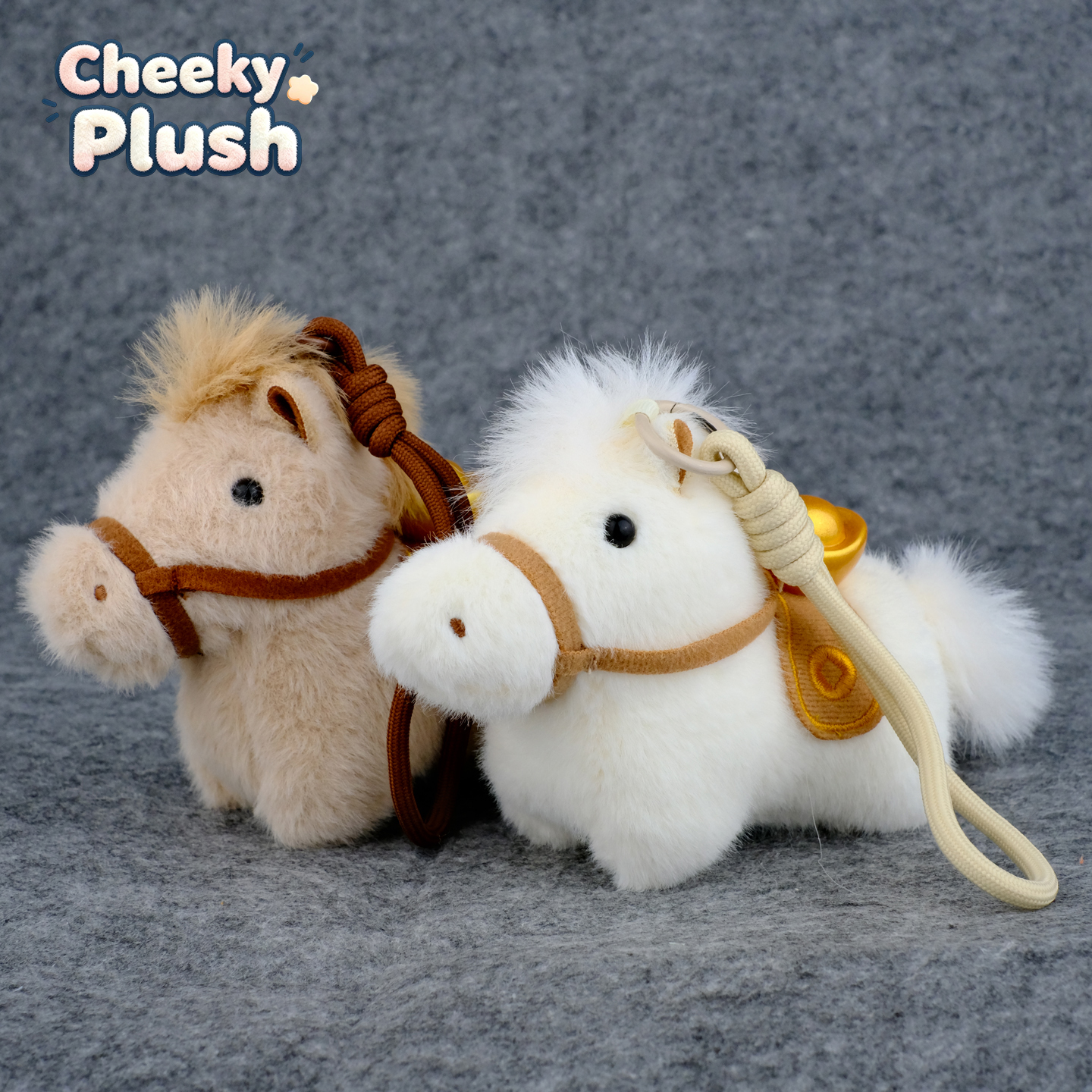 马上发财！正版毛绒小马玩偶包包挂件可爱质感公仔饰品送朋友礼物