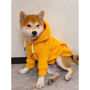 柴犬狗狗秋装加绒冬天衣服金毛柯基哈士奇边牧萨摩耶中型犬秋冬季