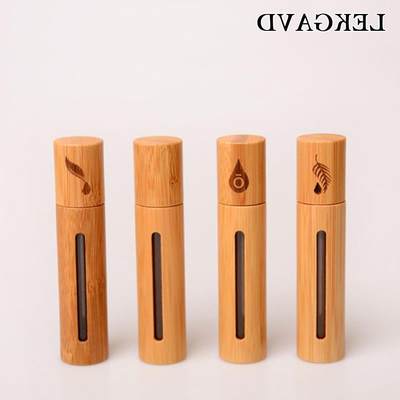 3/5/10ml New Bamboo Wood Bottle Perfume Empty Oil Bottle Sta