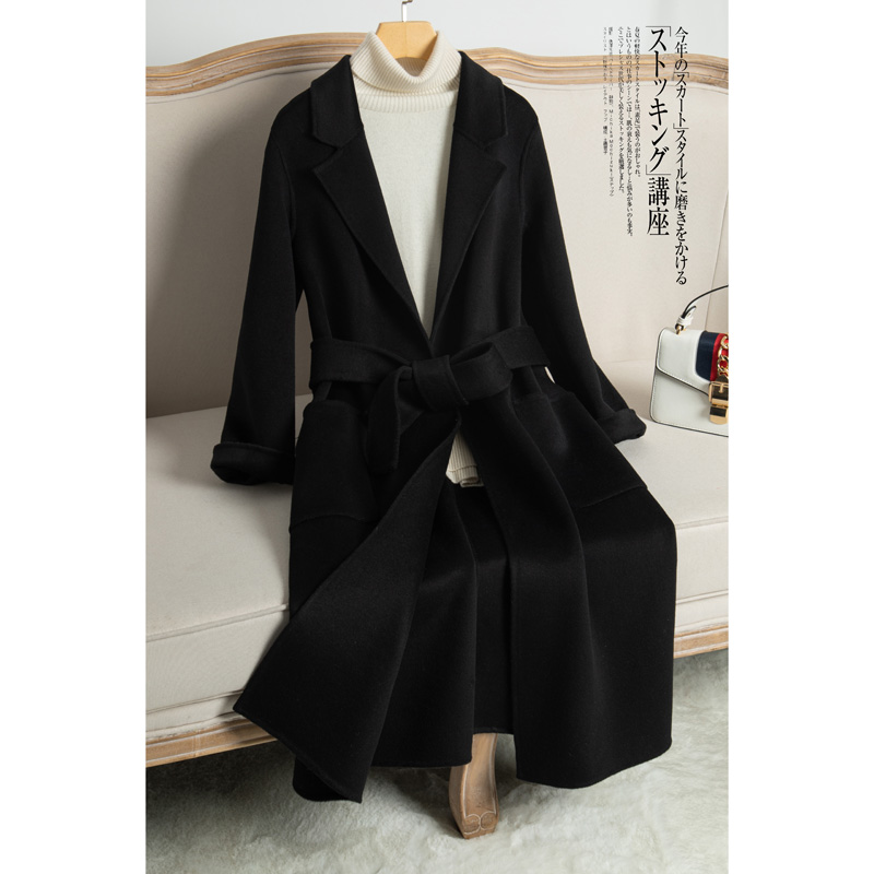 双面羊绒大衣女中长款2024秋冬