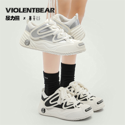 VIOLENTBEAR/暴力熊新款爆款百搭低帮休闲女鞋厚底增高潮鞋