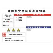 升降机安全风险点告知牌海报展板墙贴墙纸装 饰画KT板