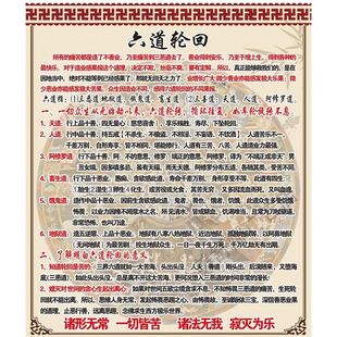 六道轮回 传统文化宣传墙贴墙画装饰背胶画贴画海报贴纸定制kt板