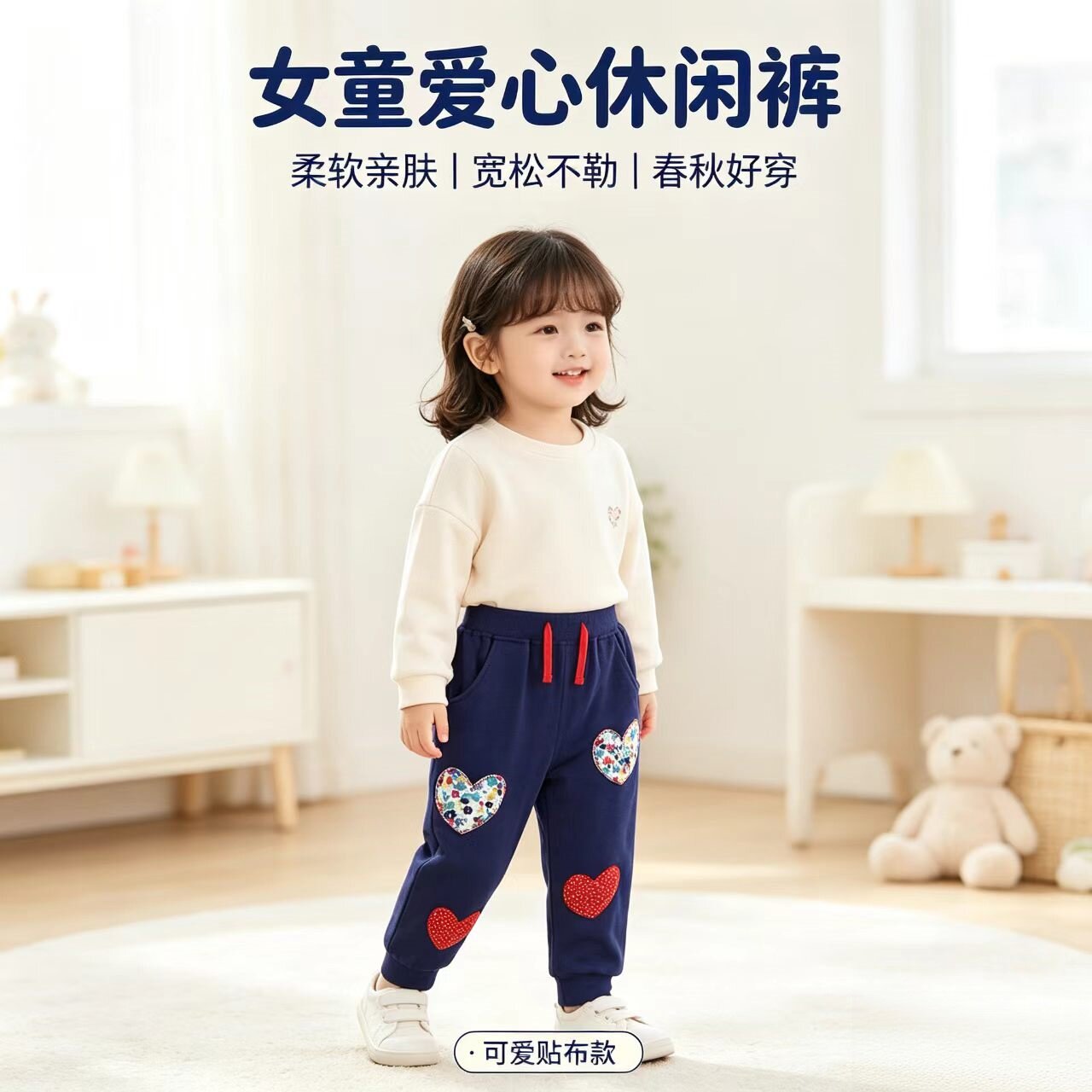 3-8岁秋季新品女童风格长裤时尚