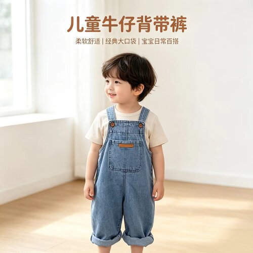 儿童背带裤2026春秋新款小孩