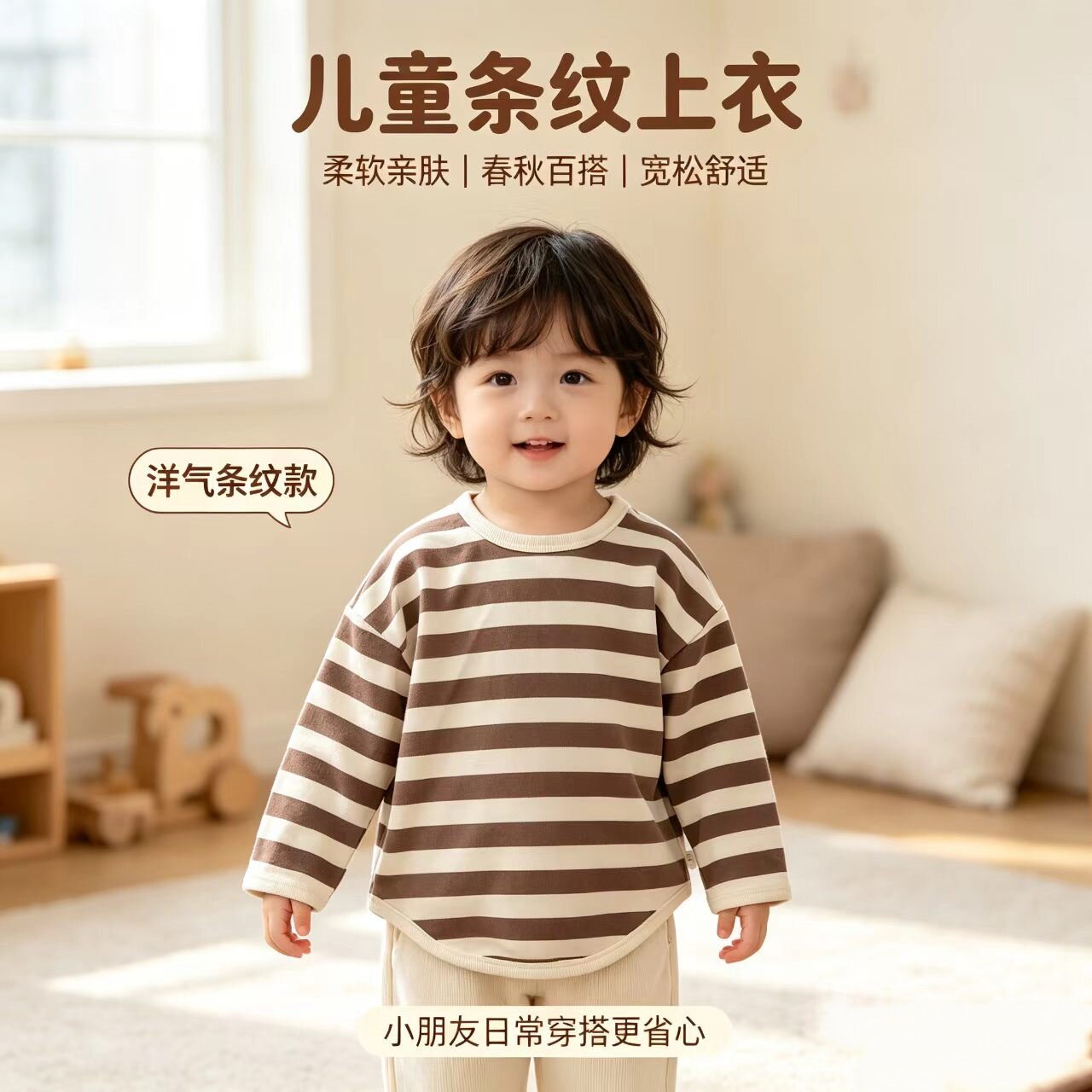 复古条纹2026新款时尚休闲男女