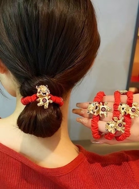 COISINI2026马年本命年新年红色小肠发圈高级感红头绳皮筋高弹力