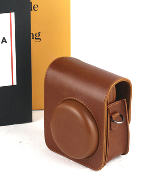日系复古 ins富士拍立得instax mini90棕色/黑色相机皮包保护套