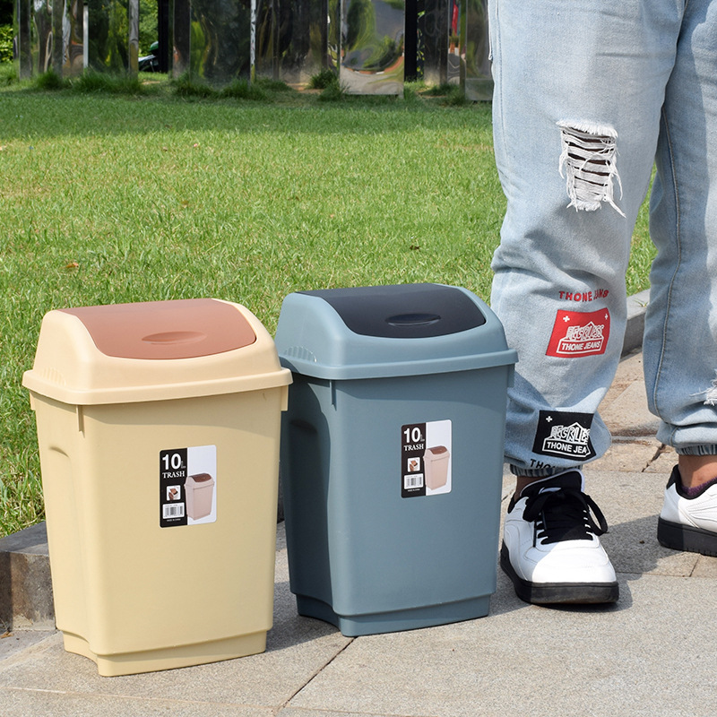 家用垃圾桶客厅卧室15升厕所小号带盖子垃圾桶