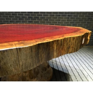 尺寸：11411411非洲红花梨大板大板实木原木红木茶桌茶台书桌