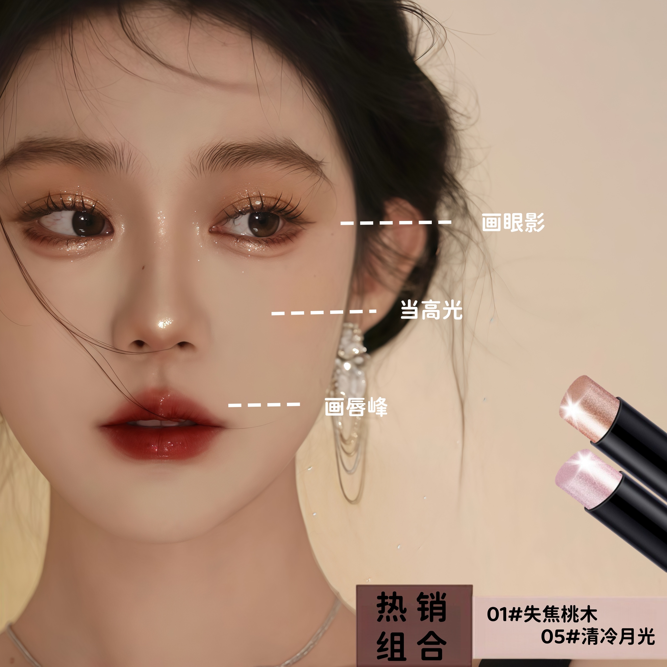 【一抹成型】爆闪水光果冻眼影棒