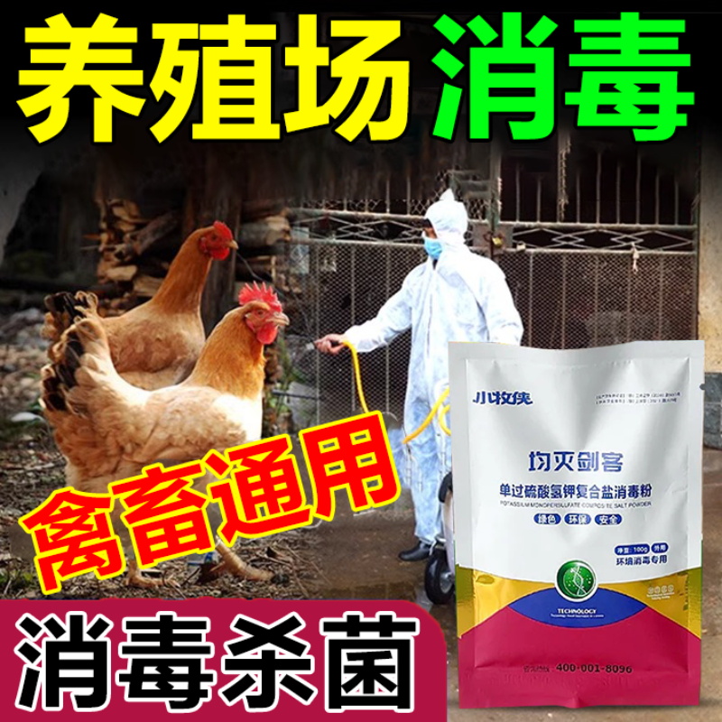 过硫酸氢钾消毒液养殖场专用鸡舍消毒液牛羊鸽舍鸡舍专用消毒剂