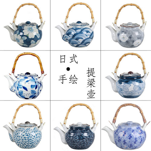 手绘花茶壶居酒屋用品