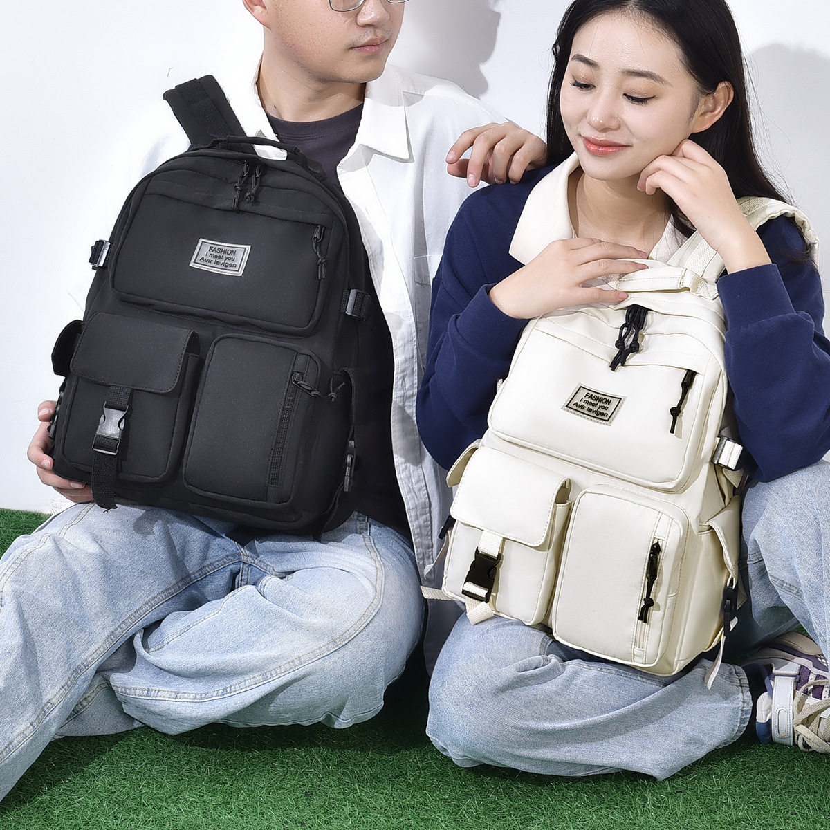 书包男士高中生高颜值校园百搭时尚韩版初中学生简约书包女双肩包