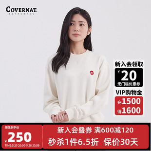 女士三叶草卫衣上衣无帽套头衫 潮牌 时尚 新品 Covernat卫衣春季