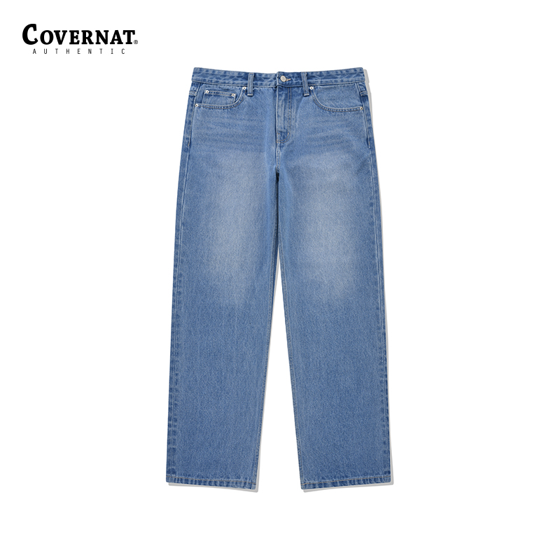 Covernat阔腿牛仔裤直筒裤子