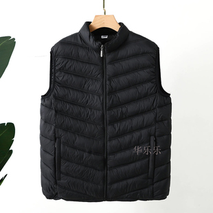 马甲男秋冬2024外套宽松轻薄丝棉加大码 背心坎肩加厚棉服保暖马夹