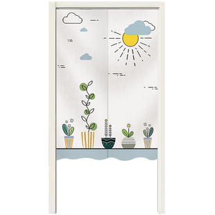 门帘隔断帘免打孔厨房家用卧室房间卫生间遮挡帘分隔布帘磁吸帘子