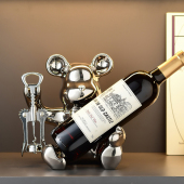 暴力熊红酒架酒柜摆件轻奢高档家居客厅电视柜高级感餐边柜装 饰品