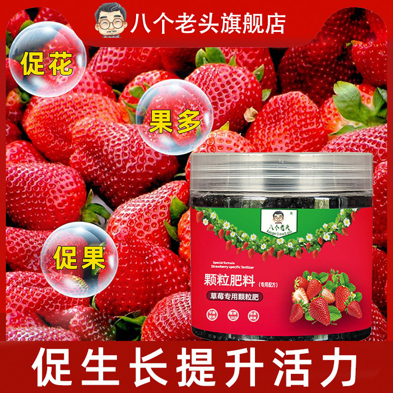 草莓专用肥料家用室内盆栽草莓颗粒水溶肥钙肥膨大增甜增色复合肥