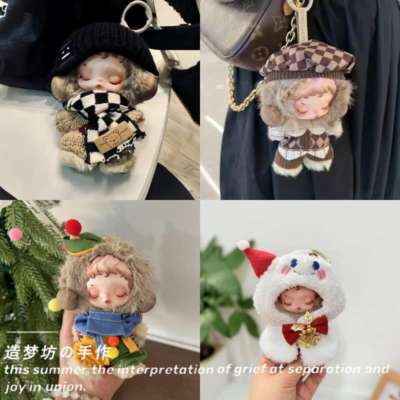 泡泡玛特sp娃衣搪胶二代光织园圣诞节娃衣沐木衣服套装帽子连衣裙