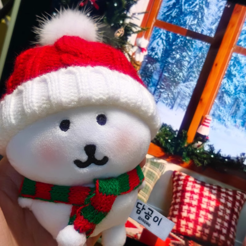 自嘲熊圣诞新年衣服chiikawa毛绒公仔服饰玩偶头套13cm娃衣配饰