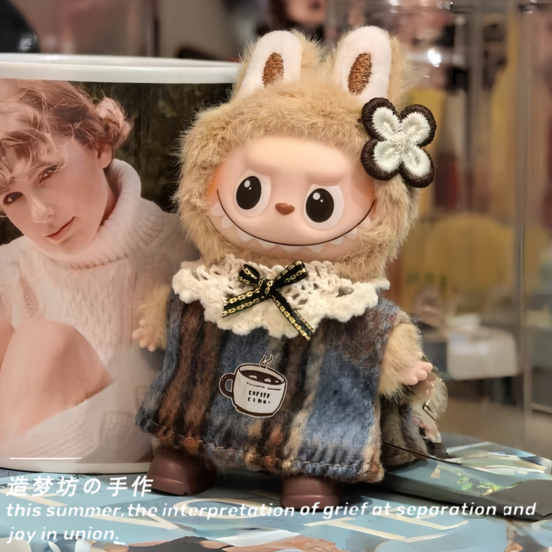 第四代labubu娃衣mini迷你拉布布小玩偶心底密码4代挂件衣服配饰