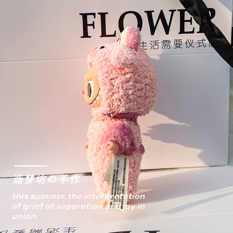 拉布布马卡龙17cm荔枝莓莓前方高能衣服labubu一三代挂件娃衣套装