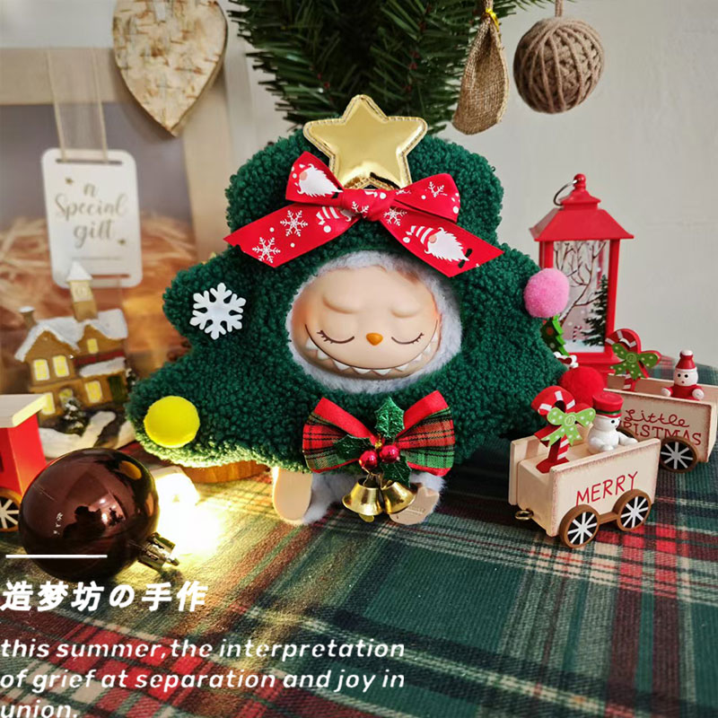 二代美滋滋v2娃衣套装坐坐派对搪胶圣诞节衣服拉布布Christmas