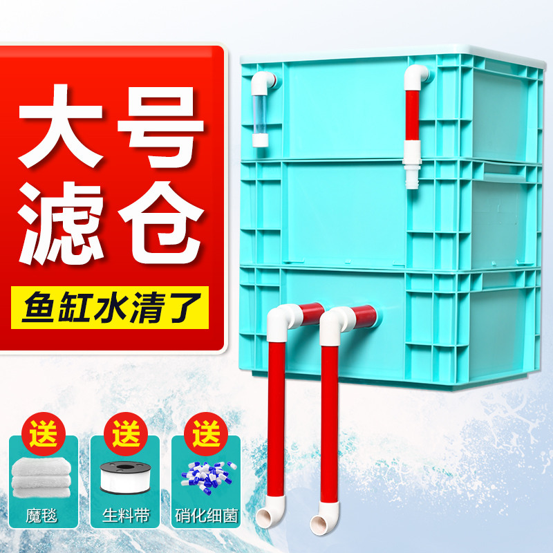 鱼缸过滤器周转箱过滤盒