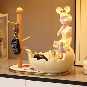 北欧轻奢创意女孩玄关客厅餐厅卧室高档装饰收纳盒乔迁生日礼品