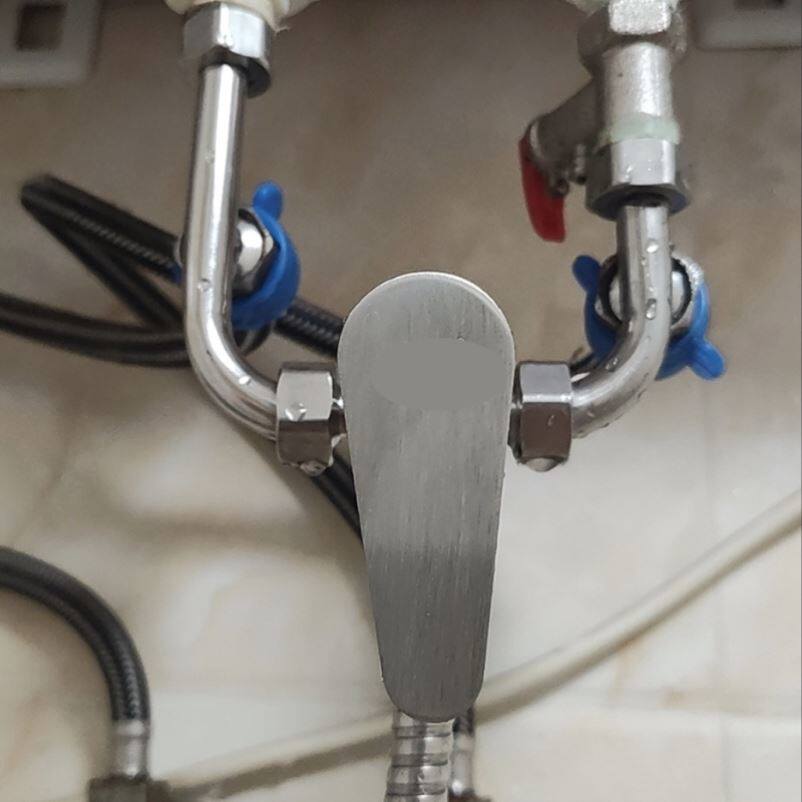 电热水器混水阀明装不锈钢简易式混合阀冷热淋浴水阀冷热水龙头