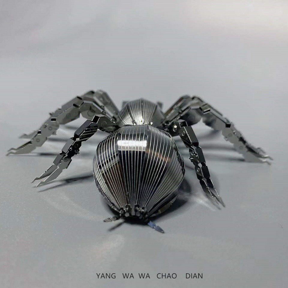 꽃 정원사 인터넷 연예인 금속 거미 트렌디한 DIY 수제 3D 입체 퍼즐 퍼즐 모델 작은 장식품