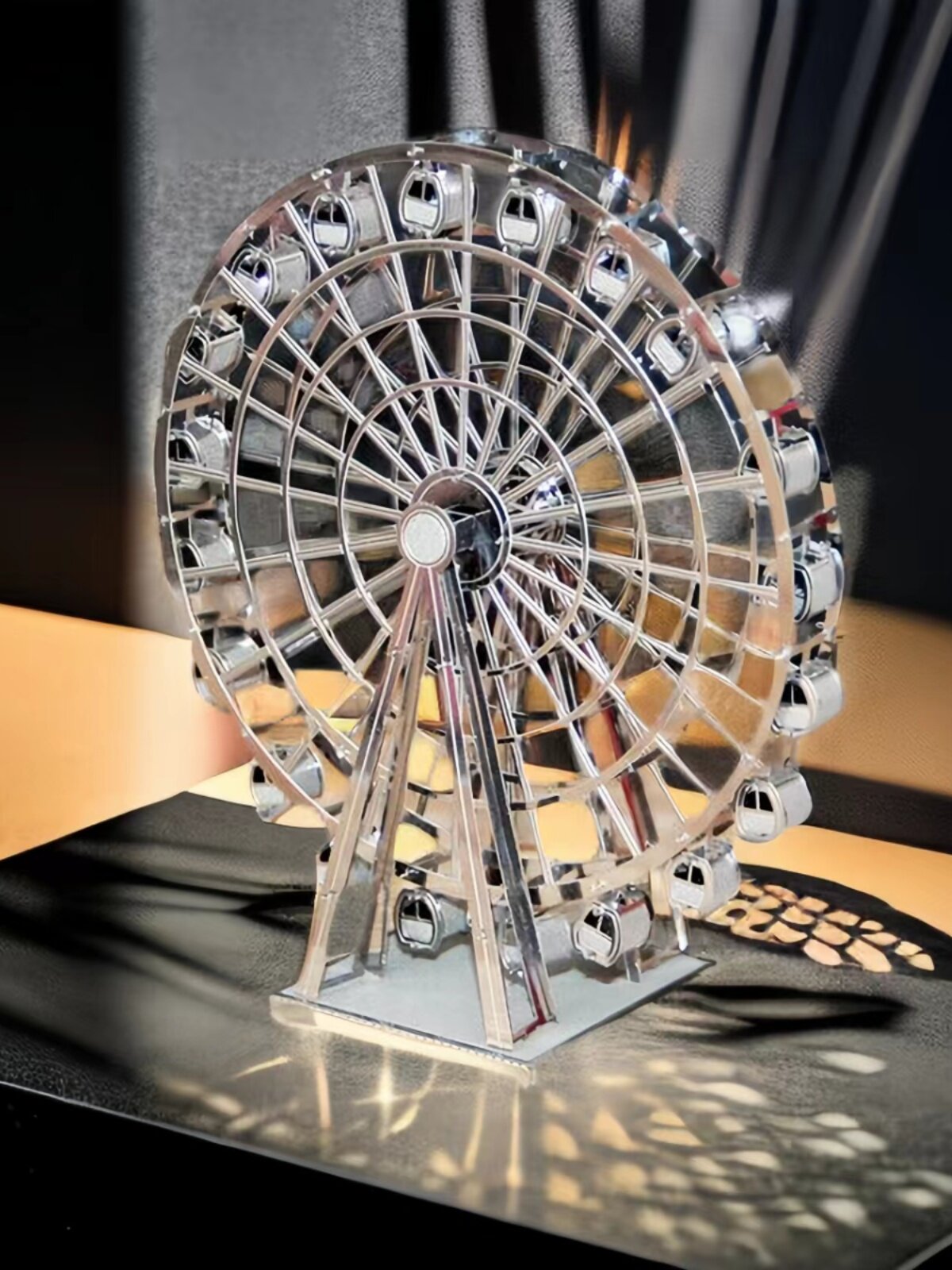 합금 회전 관람차 3D 입체 금속 건물 퍼즐 DIY 수제 교육 조립 모델 장난감