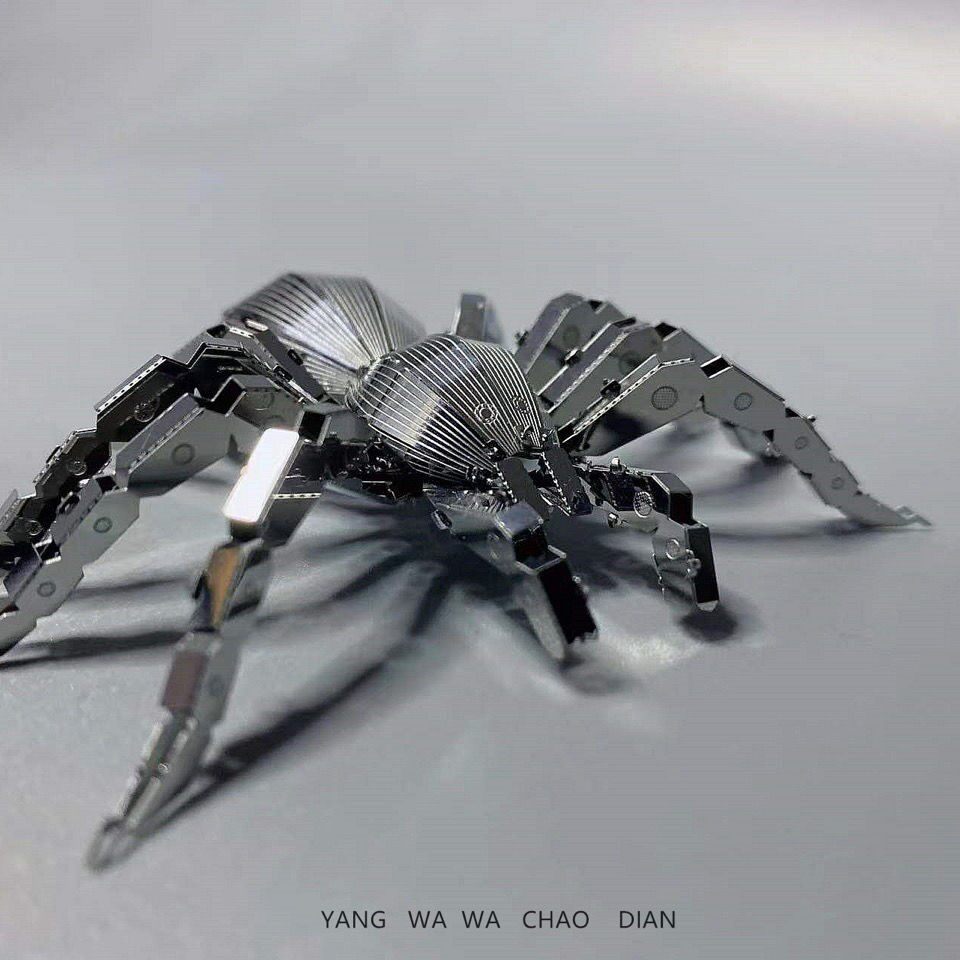 꽃 정원사 인터넷 연예인 금속 거미 트렌디한 DIY 수제 3D 입체 퍼즐 퍼즐 모델 작은 장식품