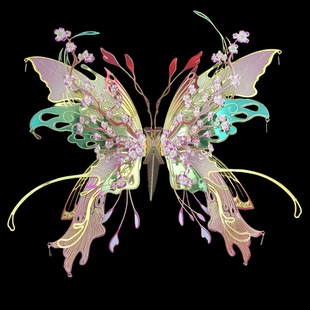 花仙子3d金属立体手工diy拼图模型拼装 纤羽蝶3 玩具益智礼物摆件