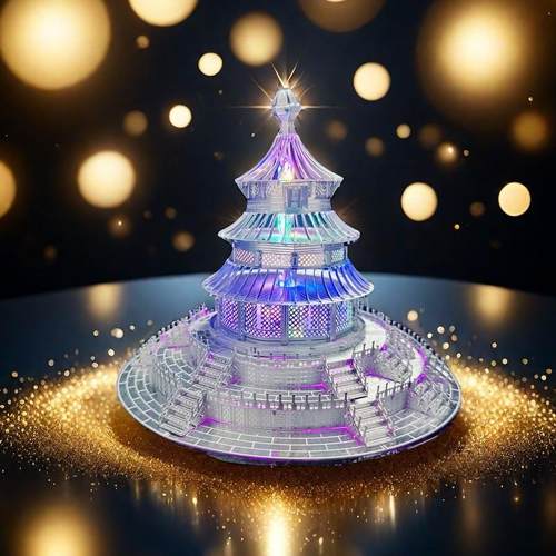 祈年殿天坛3D立体金属拼装模型