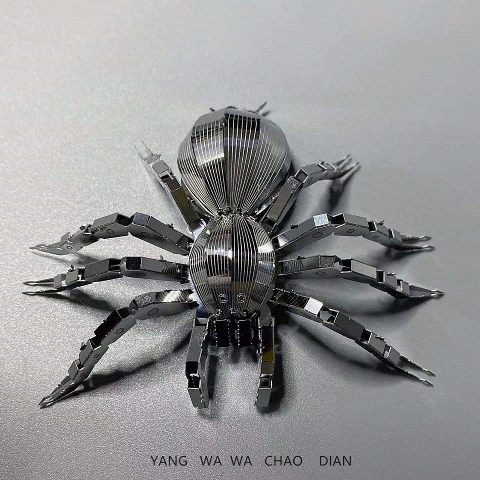 꽃 정원사 인터넷 연예인 금속 거미 트렌디한 DIY 수제 3D 입체 퍼즐 퍼즐 모델 작은 장식품